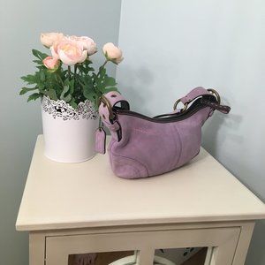 Coach Purse 9658 Small Soho Hobo Purple Suede